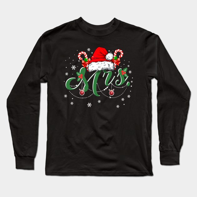 Mrs Claus Chestnuts Funny Christmas Long Sleeve T-Shirt by wizardwenderlust